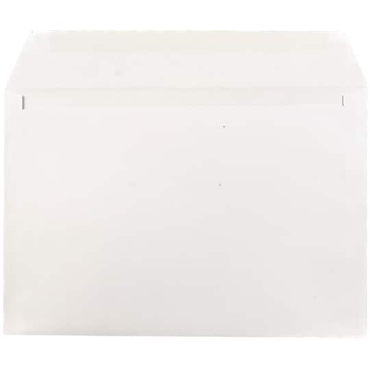 JAM Paper 7.5" x 10.5" White Booklet Commercial Envelopes, 50ct.